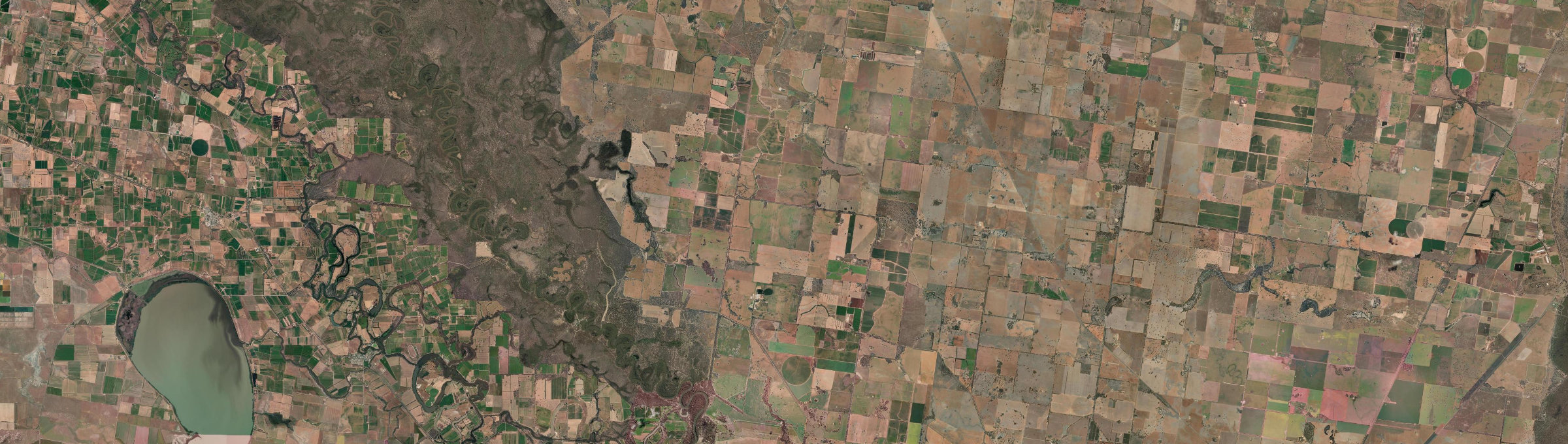 Aerial view of Womboota, NSW