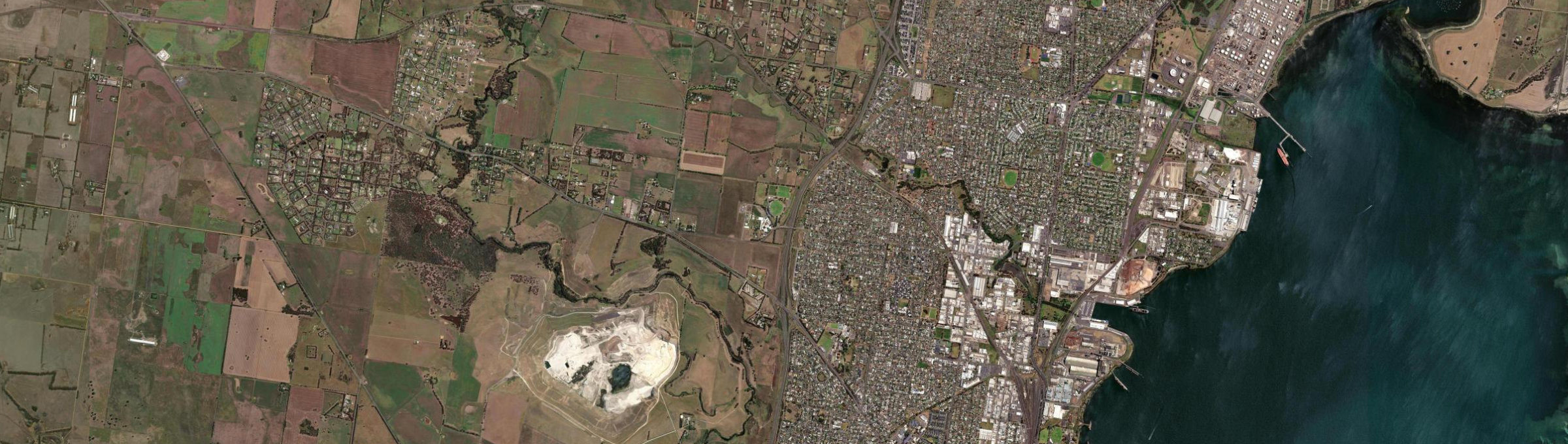 Aerial view of Bell Post Hill, VIC