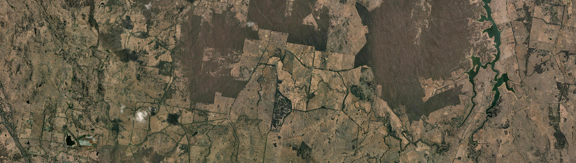 Aerial view of Myrtle Creek (Vic.), VIC