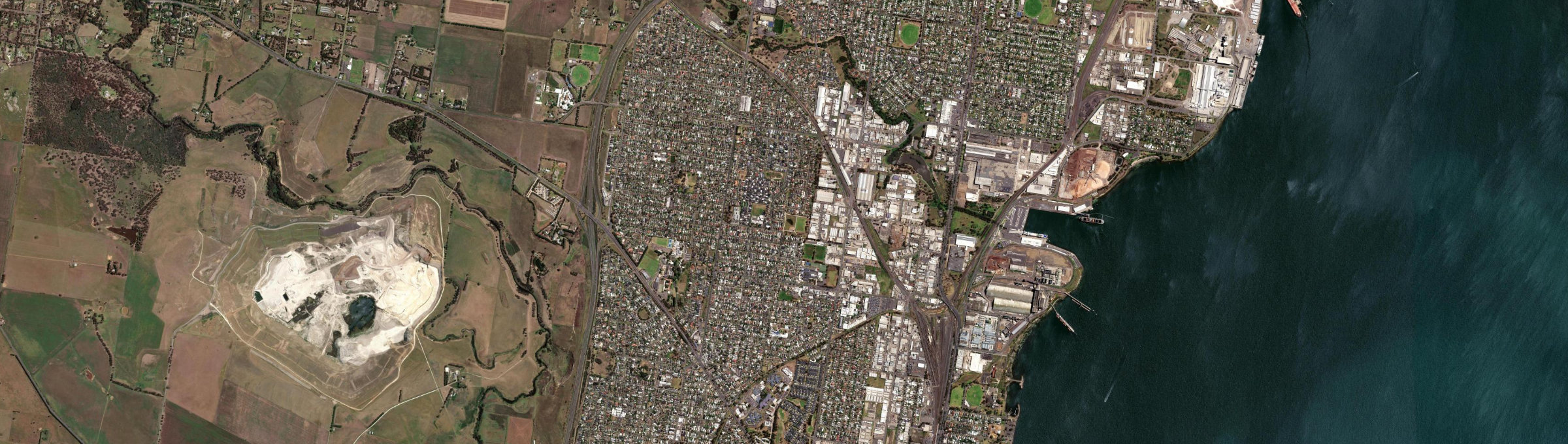 Aerial view of Bell Park, VIC