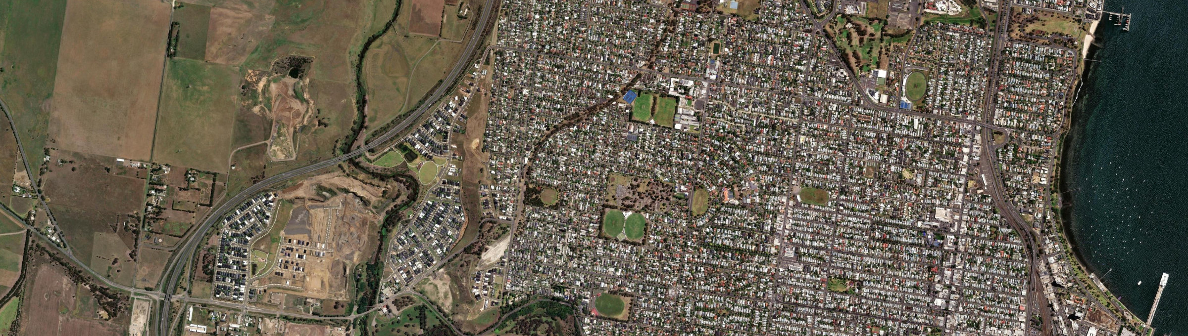 Aerial view of Herne Hill (Vic.), VIC