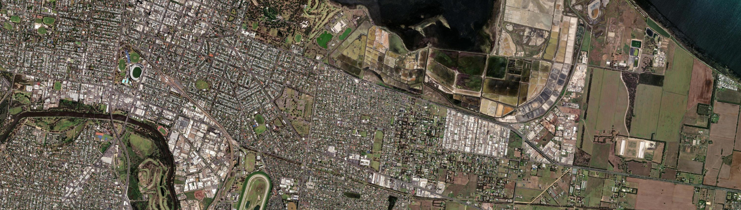 Aerial view of Newcomb, VIC