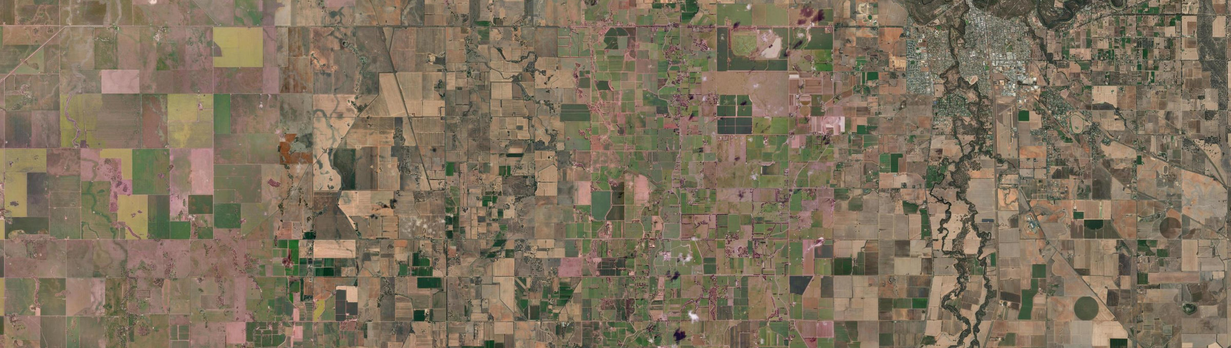 Aerial view of Bamawm Extension, VIC