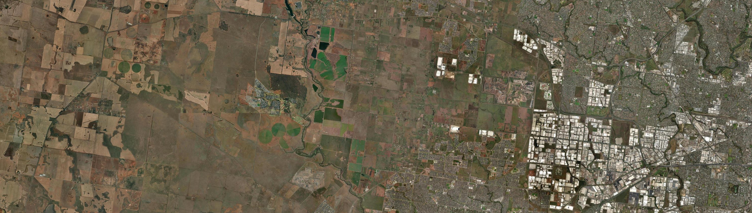 Aerial view of Mount Cottrell, VIC