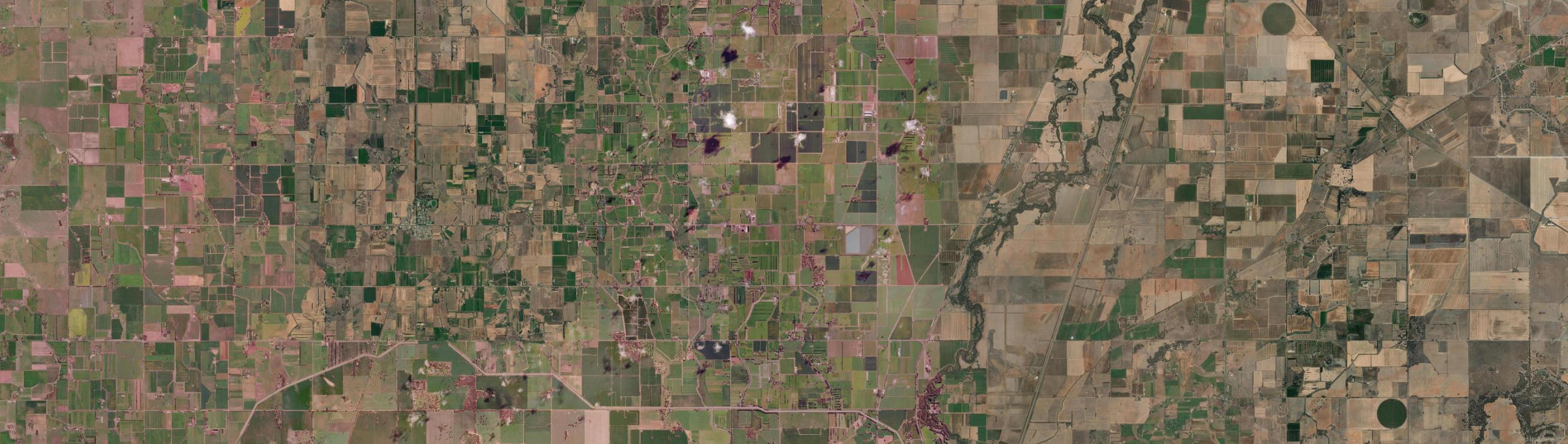 Aerial view of Bamawm, VIC