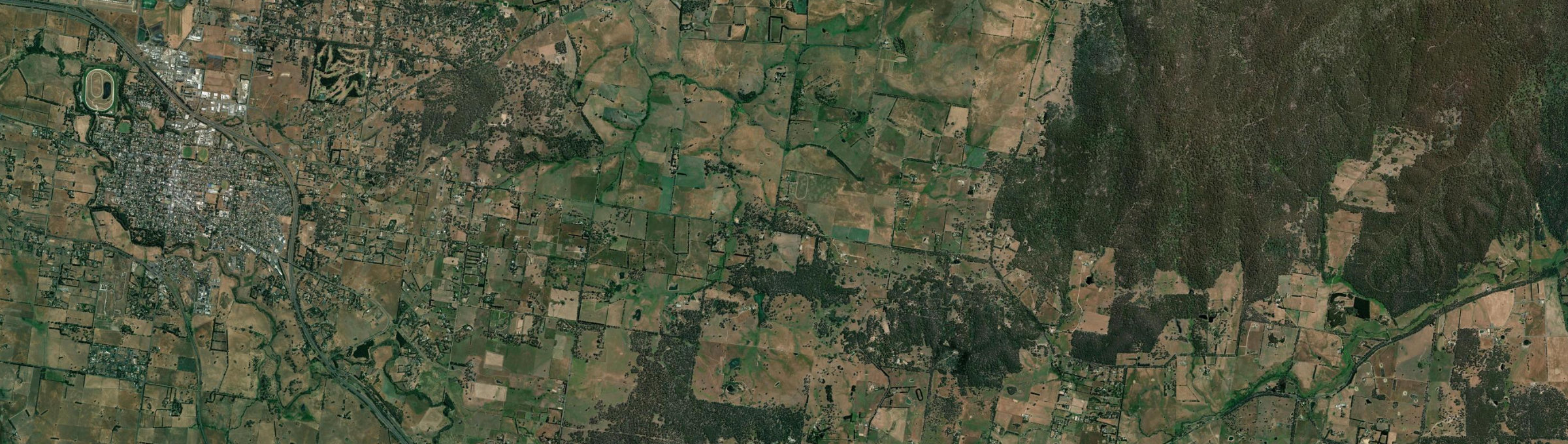 Aerial view of Pipers Creek, VIC