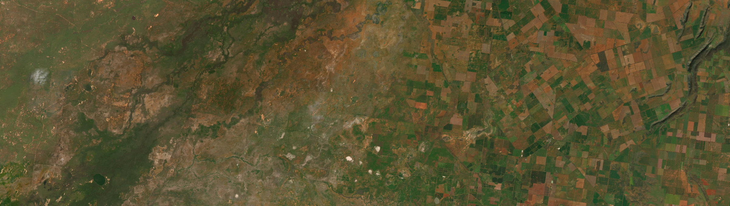 Aerial view of Gunbar, NSW