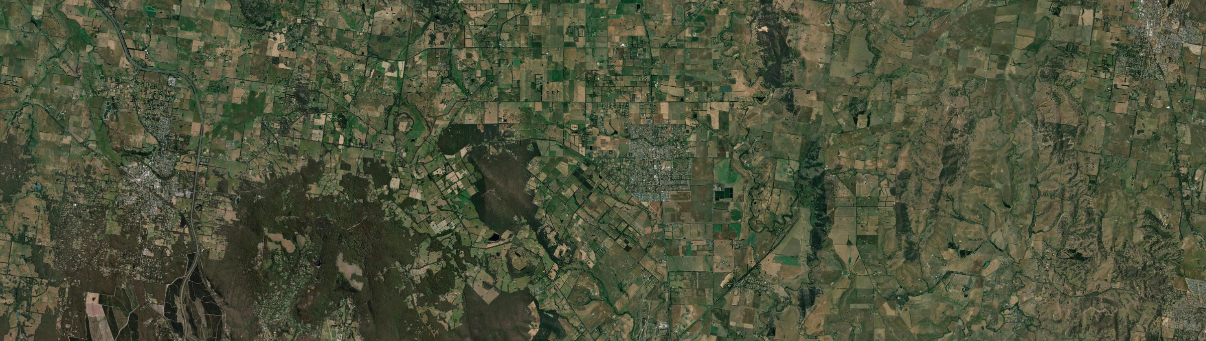 Aerial view of Romsey, VIC