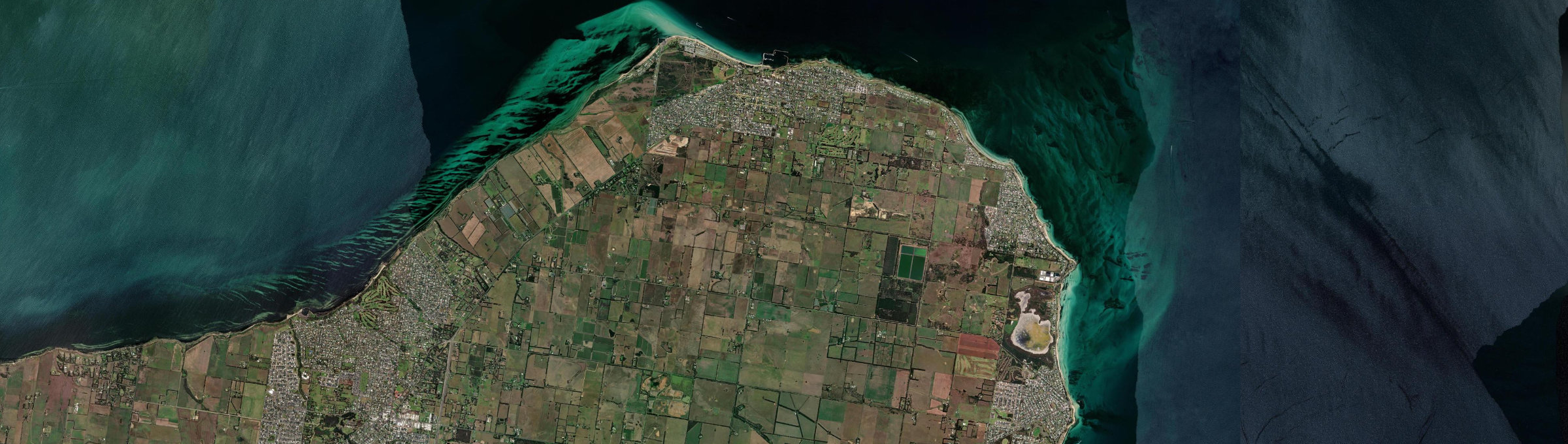 Aerial view of Portarlington, VIC
