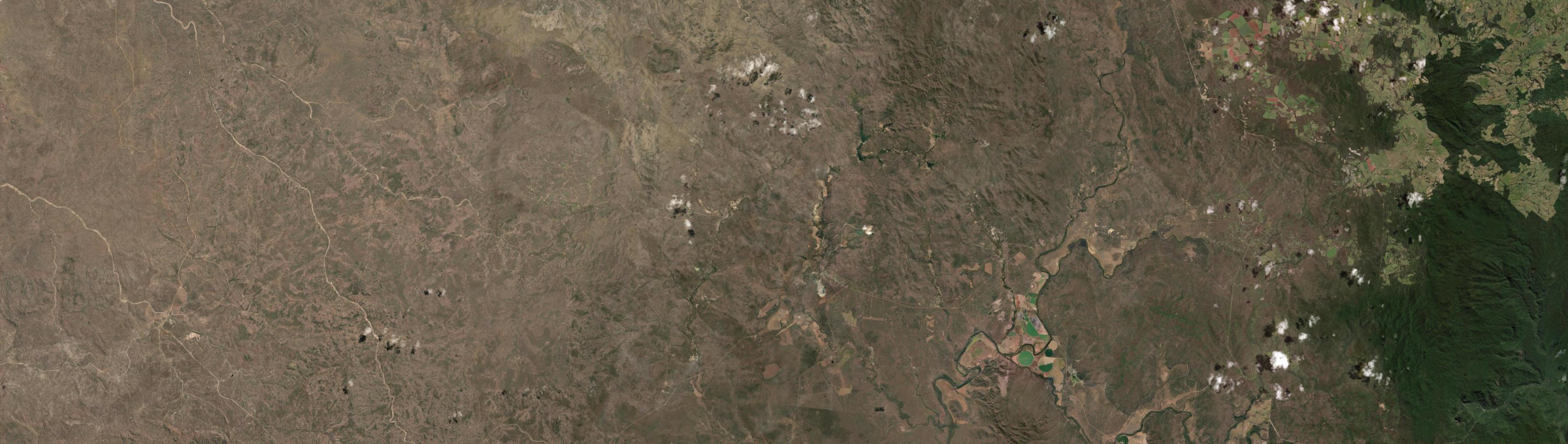 Aerial view of Mount Garnet, QLD