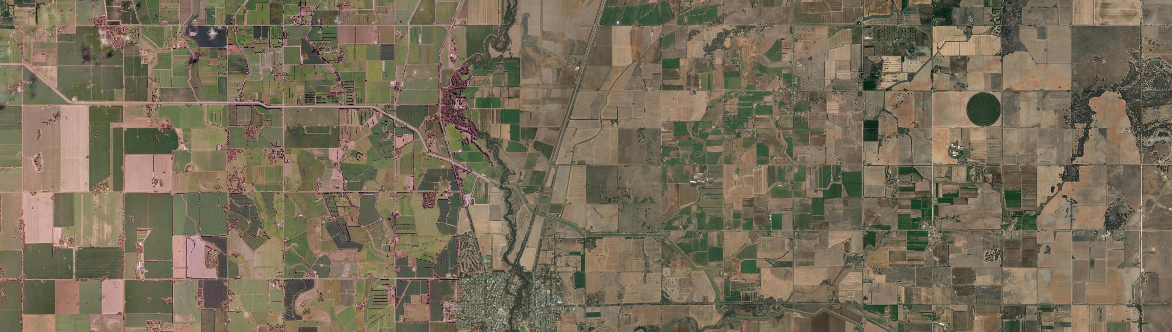 Aerial view of Fairy Dell (Campaspe - Vic.), VIC