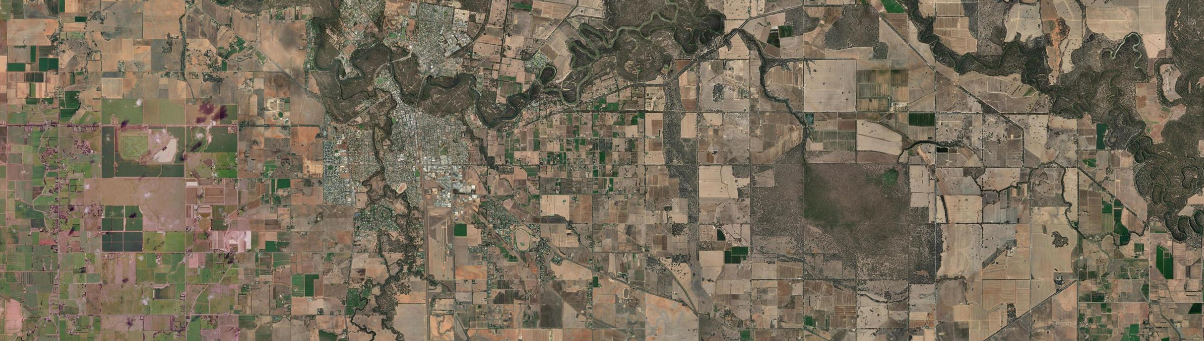 Aerial view of Echuca Village, VIC