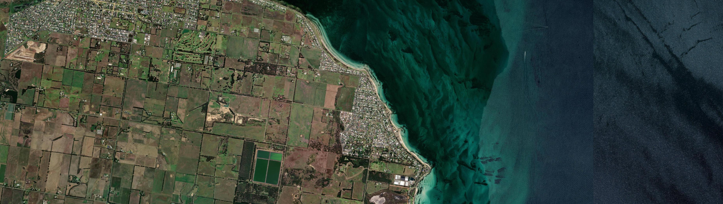 Aerial view of Indented Head, VIC