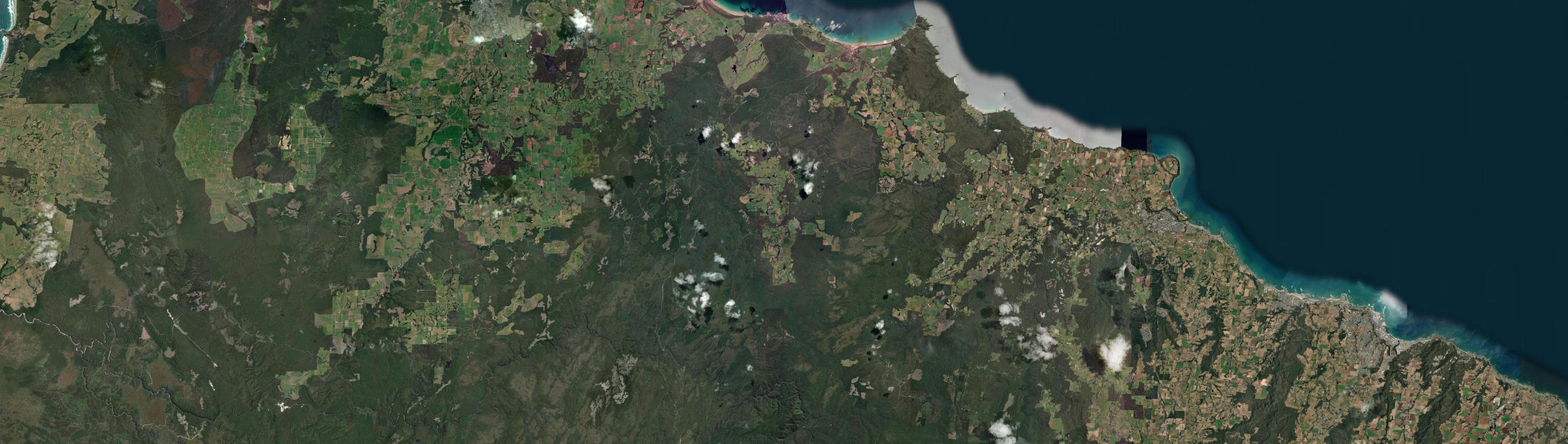 Aerial view of Mawbanna, TAS