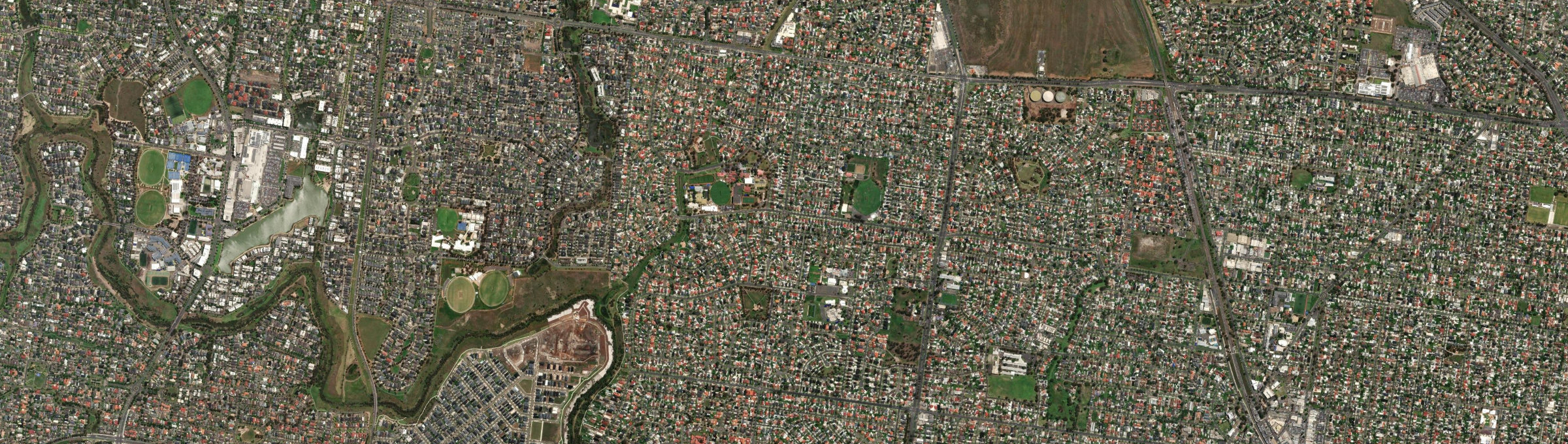 Aerial view of Kings Park (Vic.), VIC