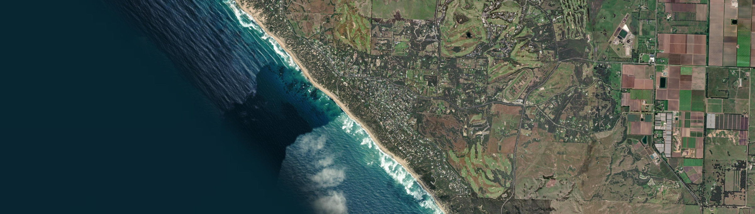 Aerial view of St Andrews Beach, VIC