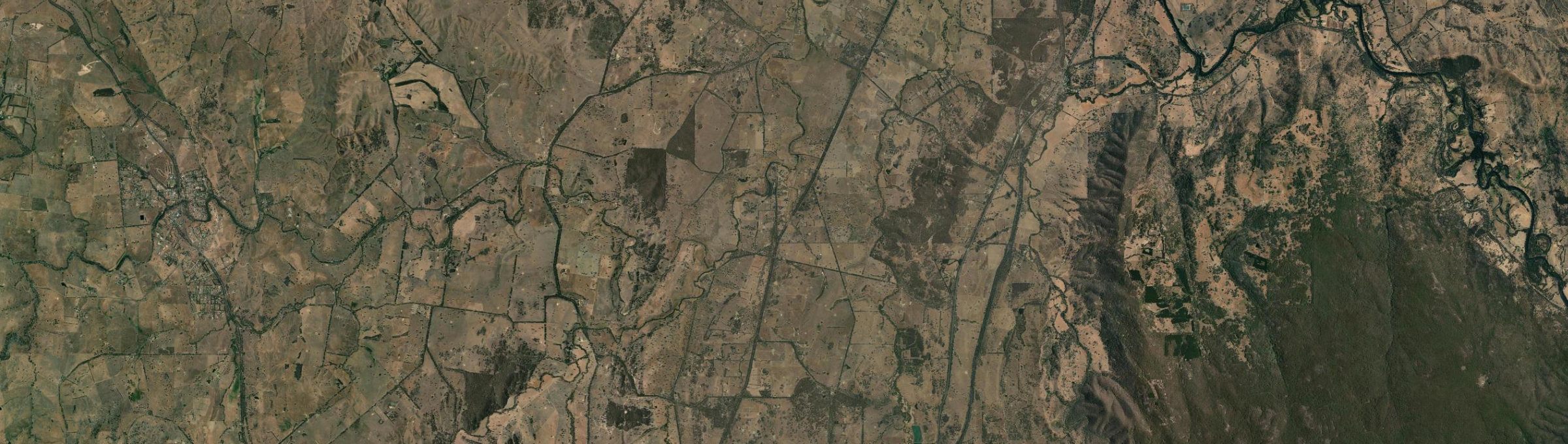 Aerial view of Sugarloaf Creek, VIC