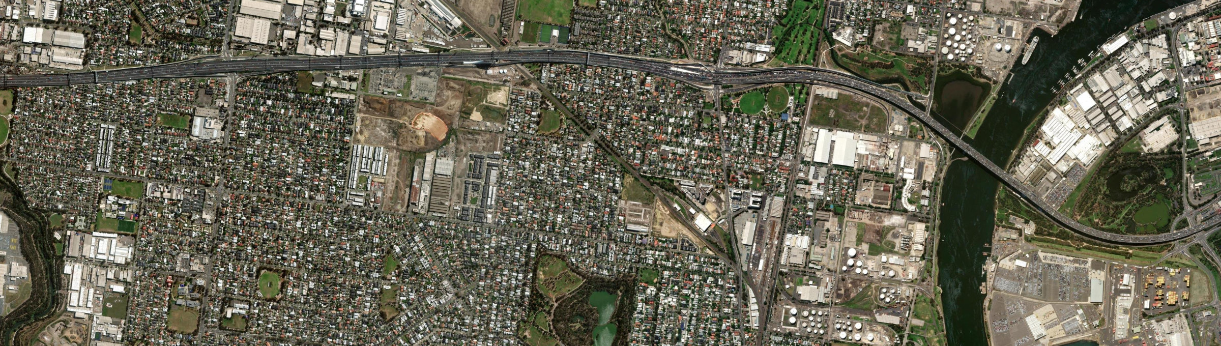 Aerial view of South Kingsville, VIC
