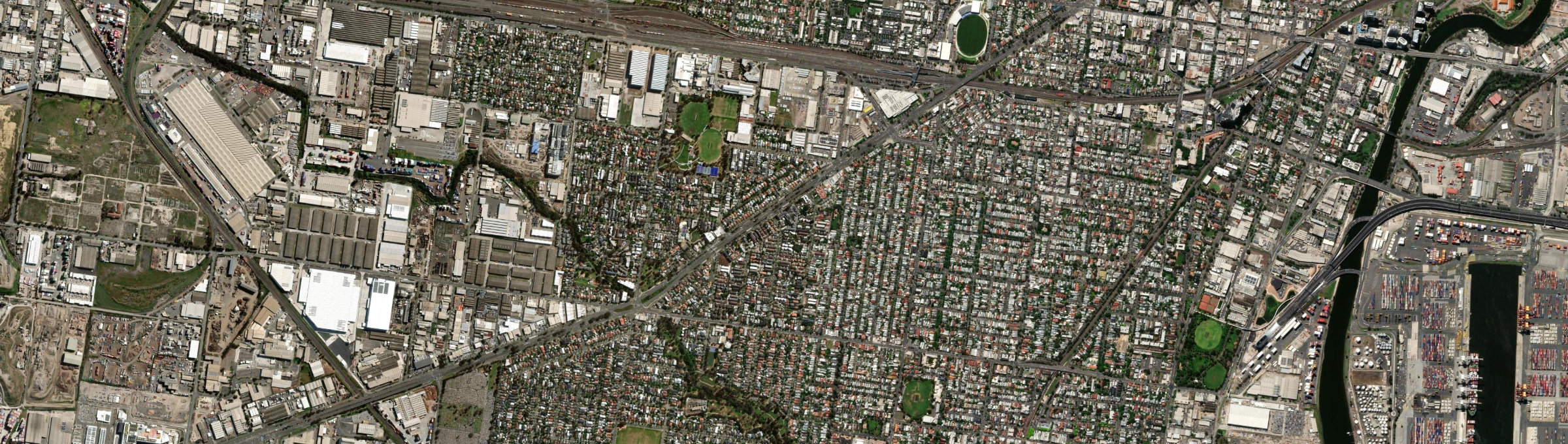 Aerial view of Kingsville, VIC
