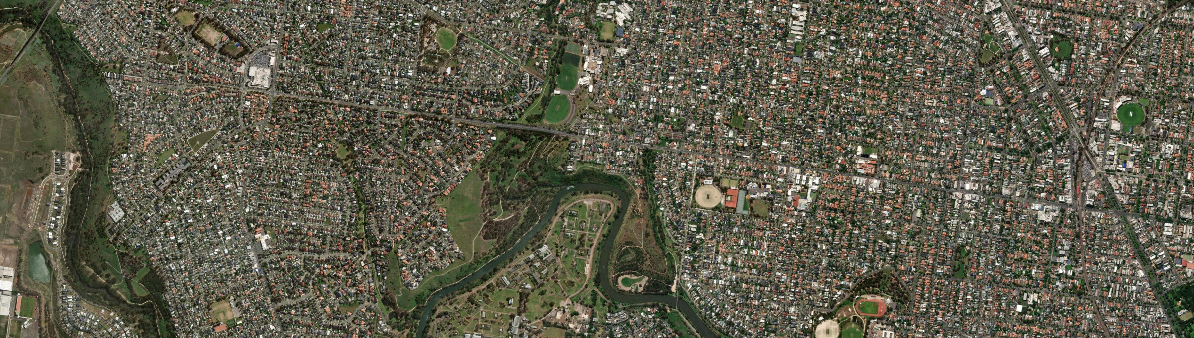 Aerial view of Essendon West, VIC
