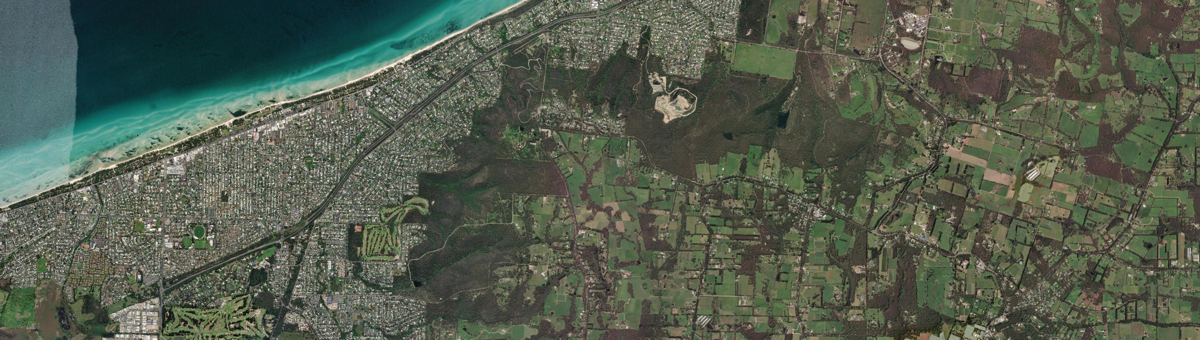 Aerial view of Arthurs Seat, VIC