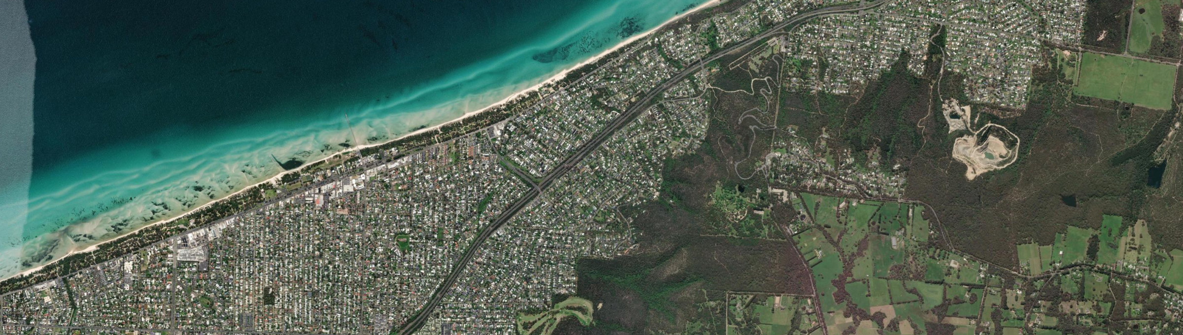 Aerial view of McCrae, VIC