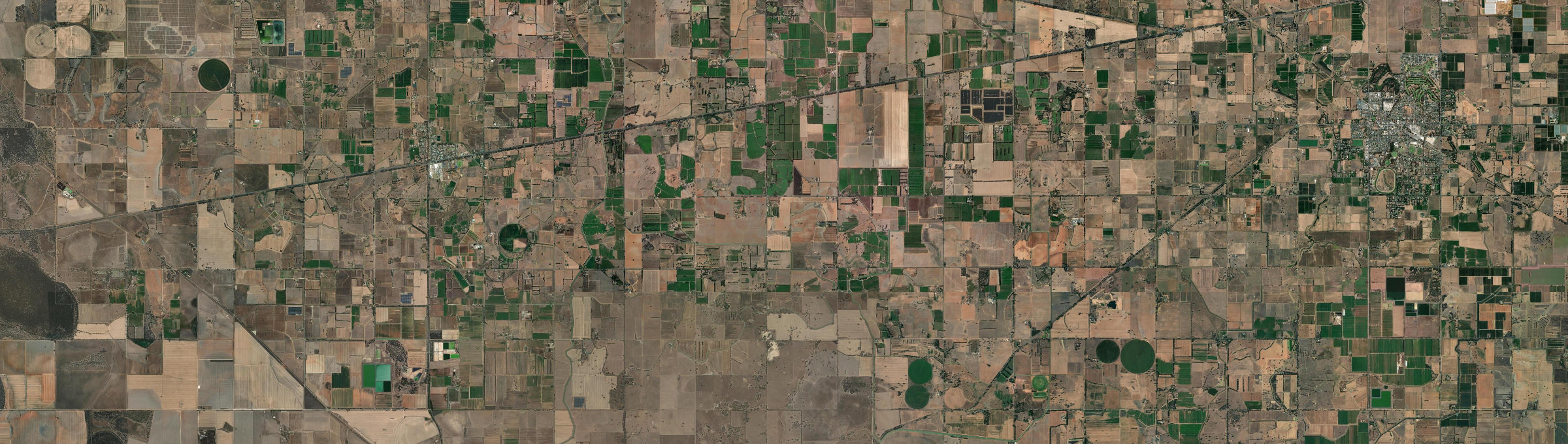 Aerial view of Girgarre East, VIC