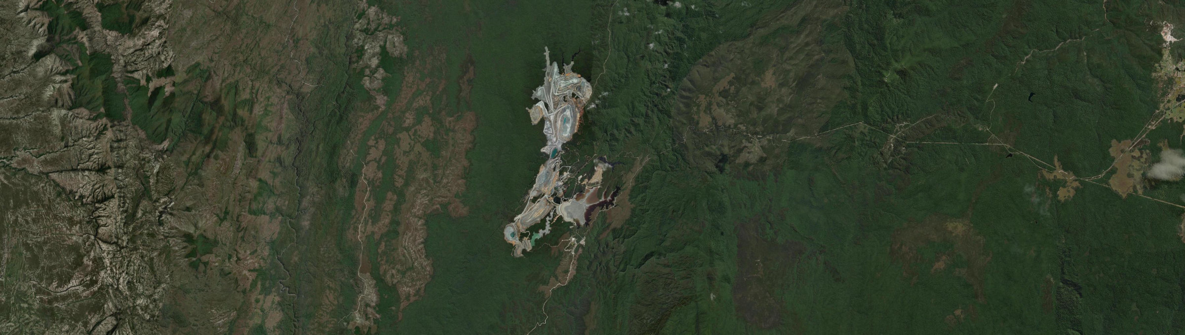 Aerial view of Savage River, TAS