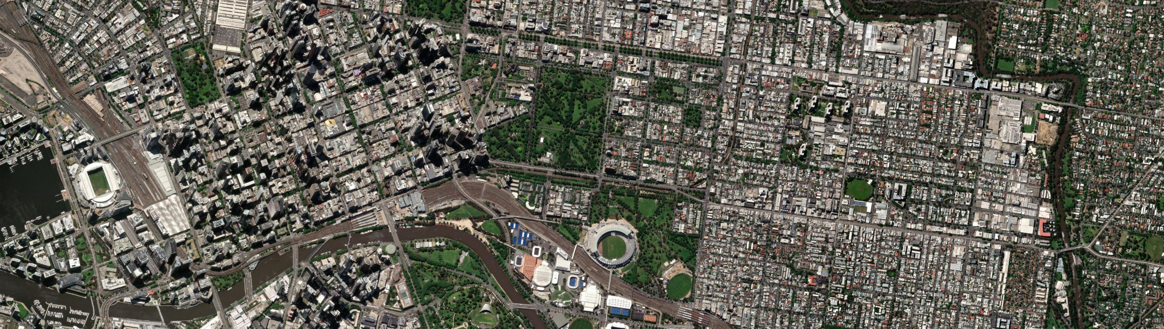 Aerial view of East Melbourne, VIC