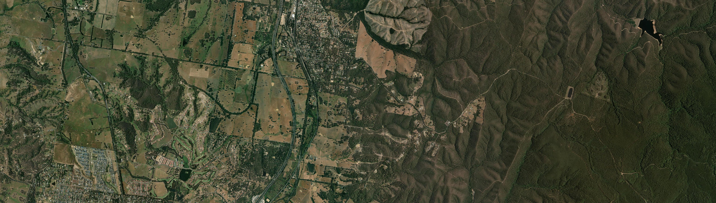 Aerial view of Heathcote Junction, VIC