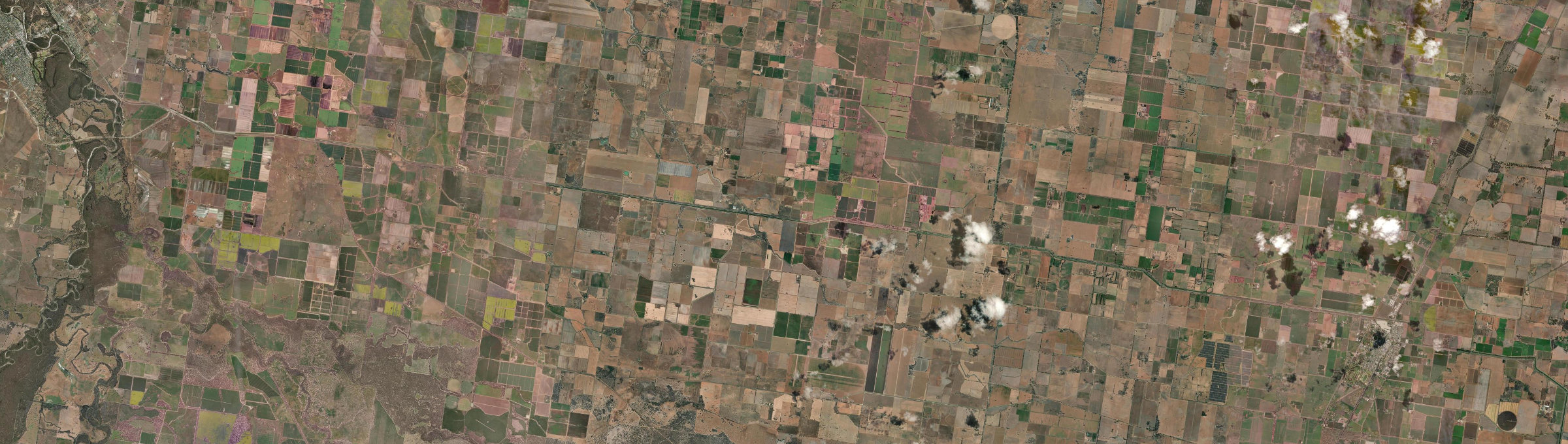 Aerial view of Blighty, NSW