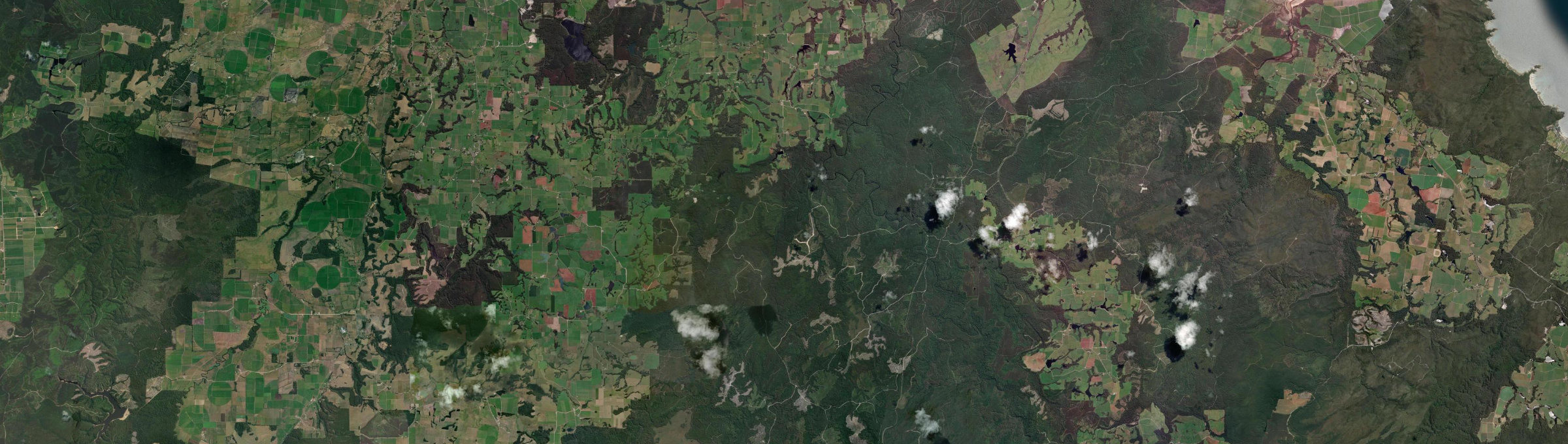 Aerial view of Mengha, TAS
