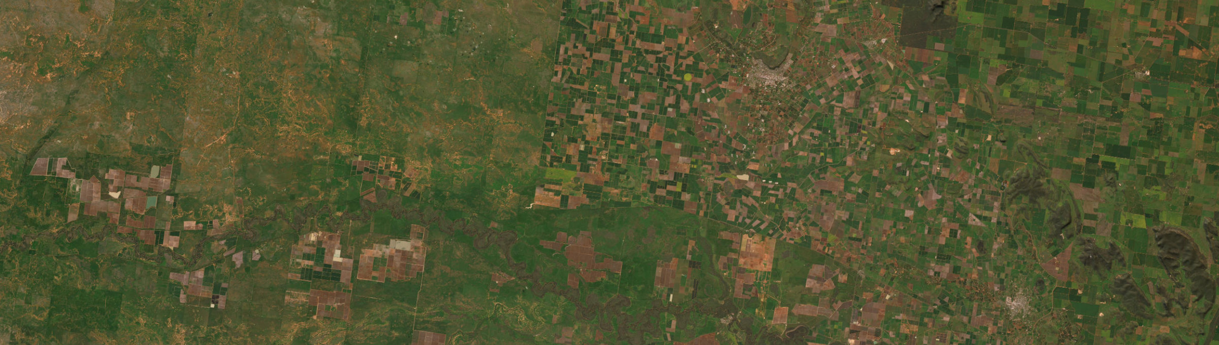 Aerial view of Benerembah, NSW