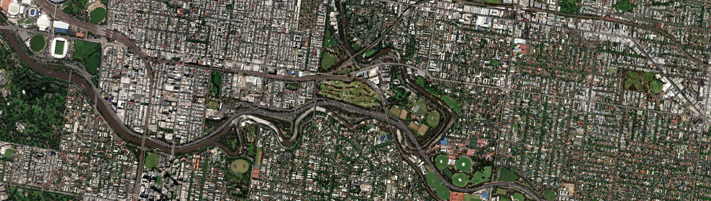 Aerial view of Burnley, VIC