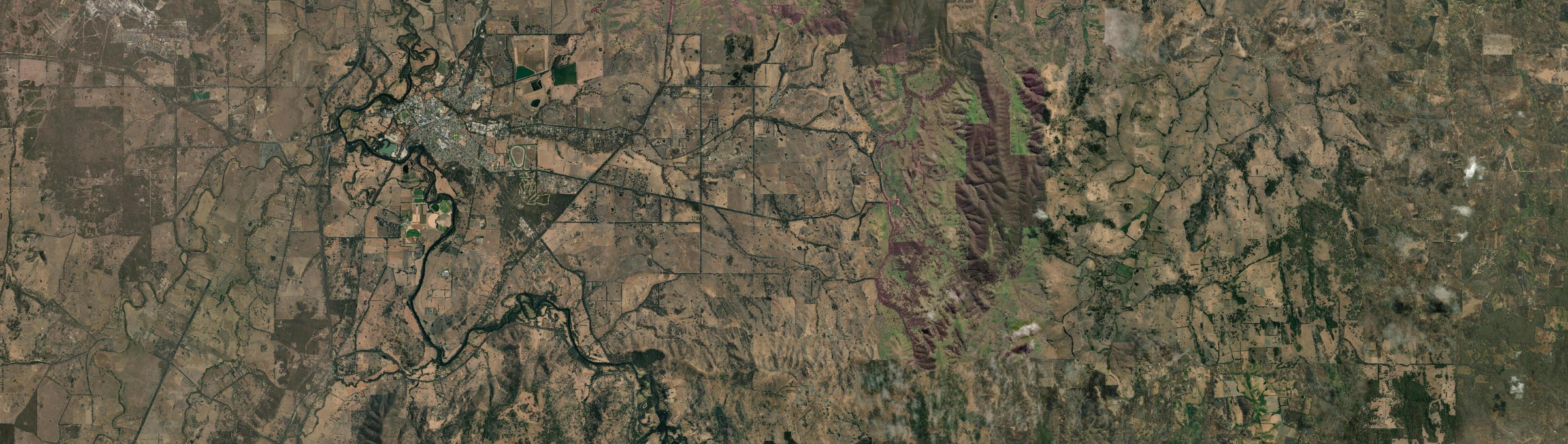Aerial view of Whiteheads Creek, VIC