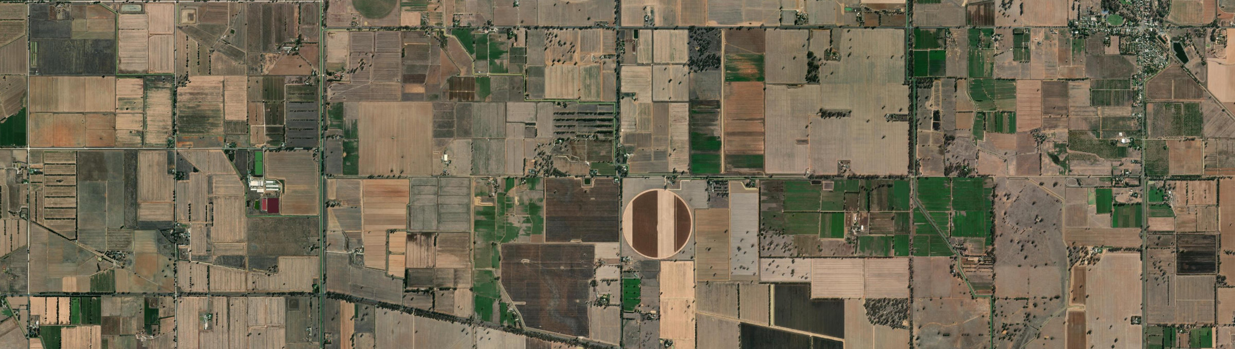 Aerial view of Kyabram South, VIC