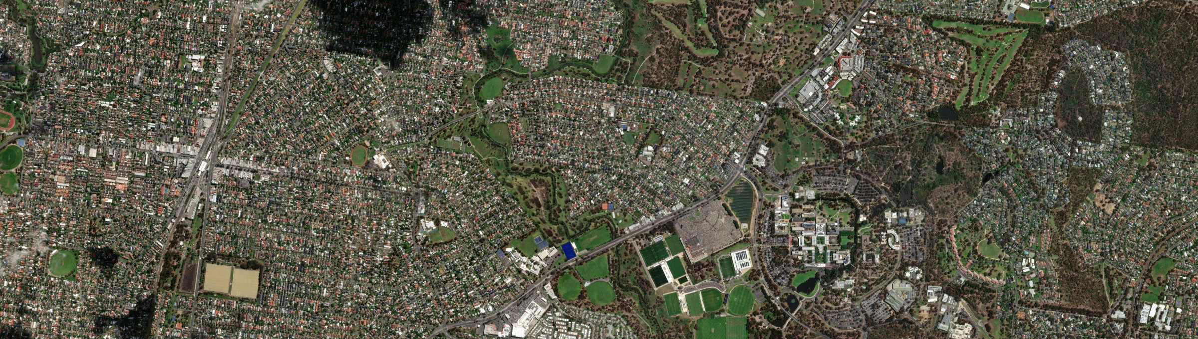 Aerial view of Kingsbury, VIC