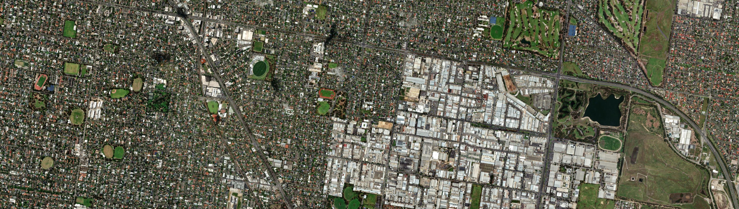Aerial view of Moorabbin, VIC