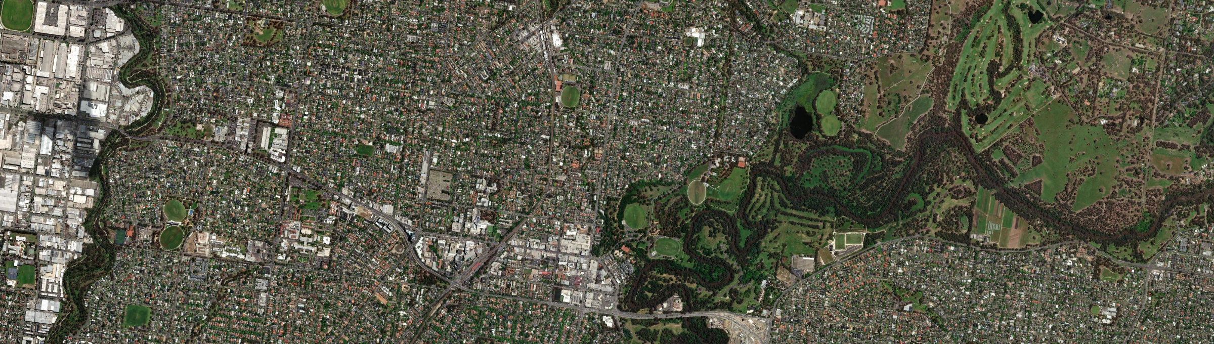 Aerial view of Heidelberg, VIC