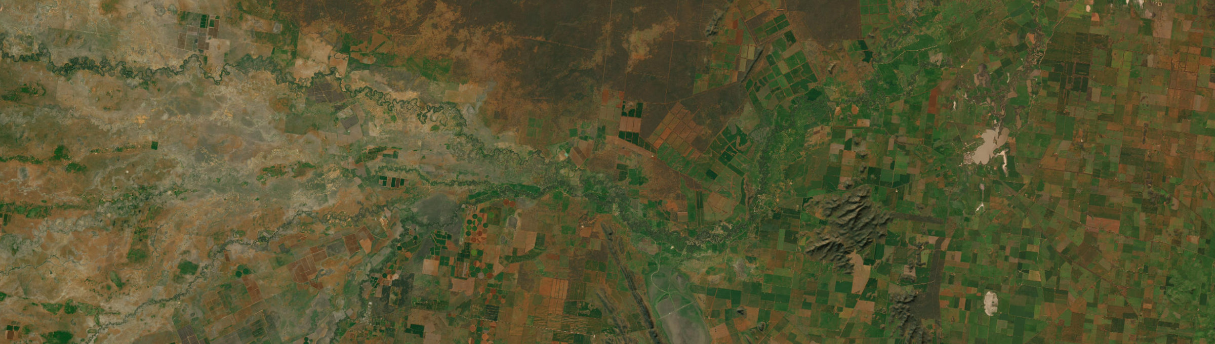 Aerial view of Wallanthery, NSW