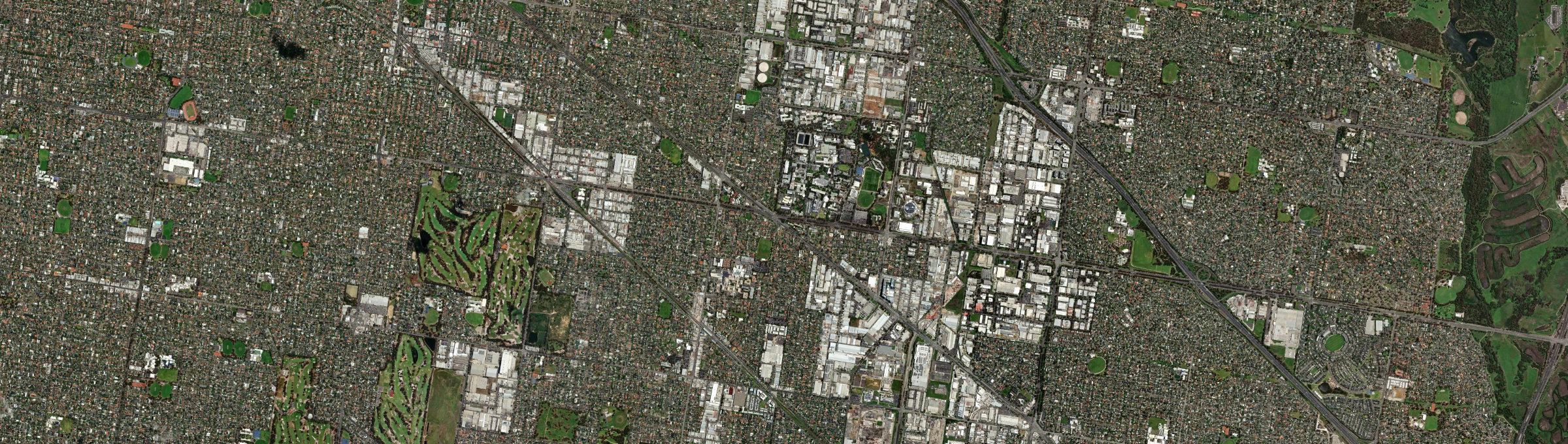 Aerial view of Clayton, VIC