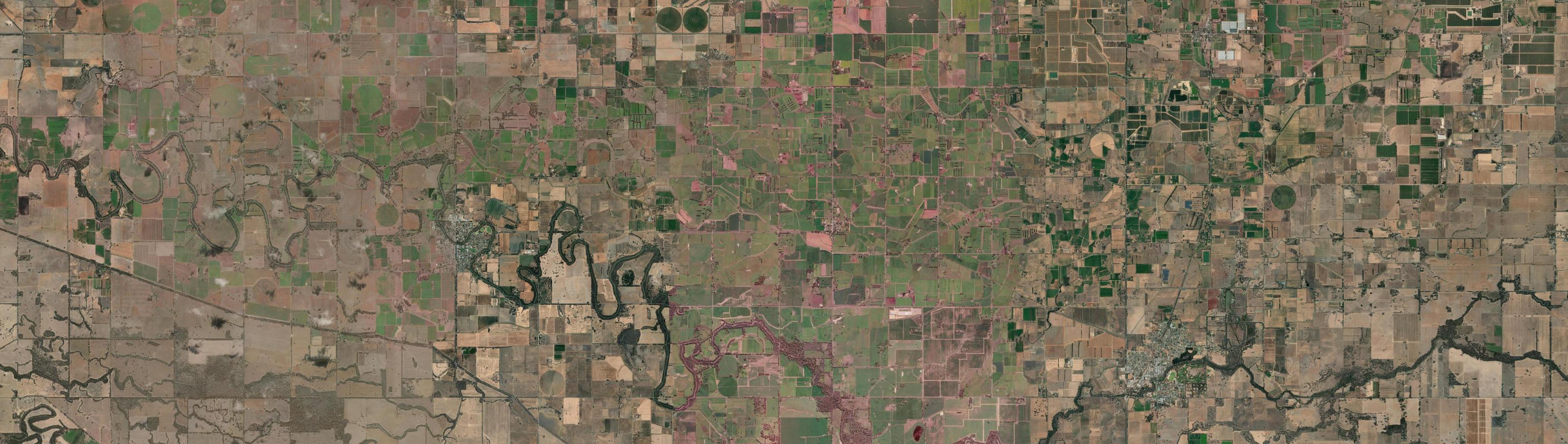 Aerial view of Waaia, VIC
