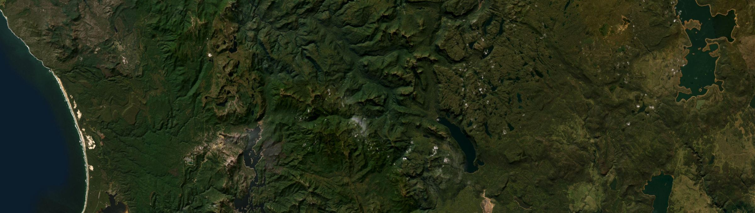 Aerial view of Lake St Clair, TAS