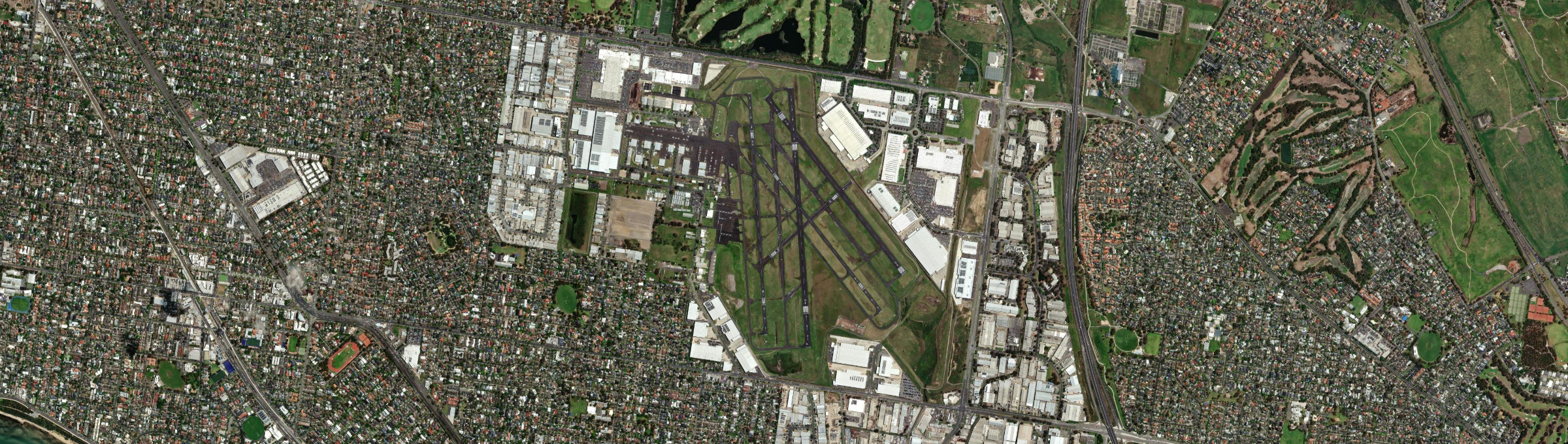 Aerial view of Moorabbin Airport, VIC