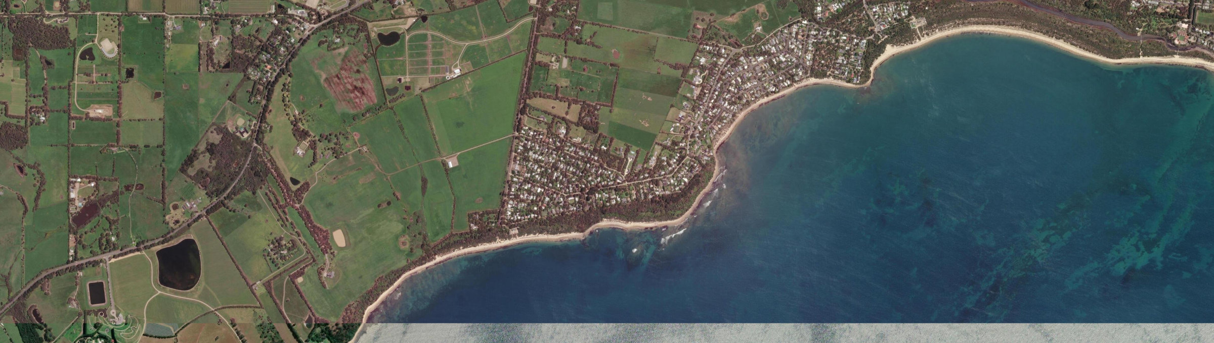 Aerial view of Merricks Beach, VIC