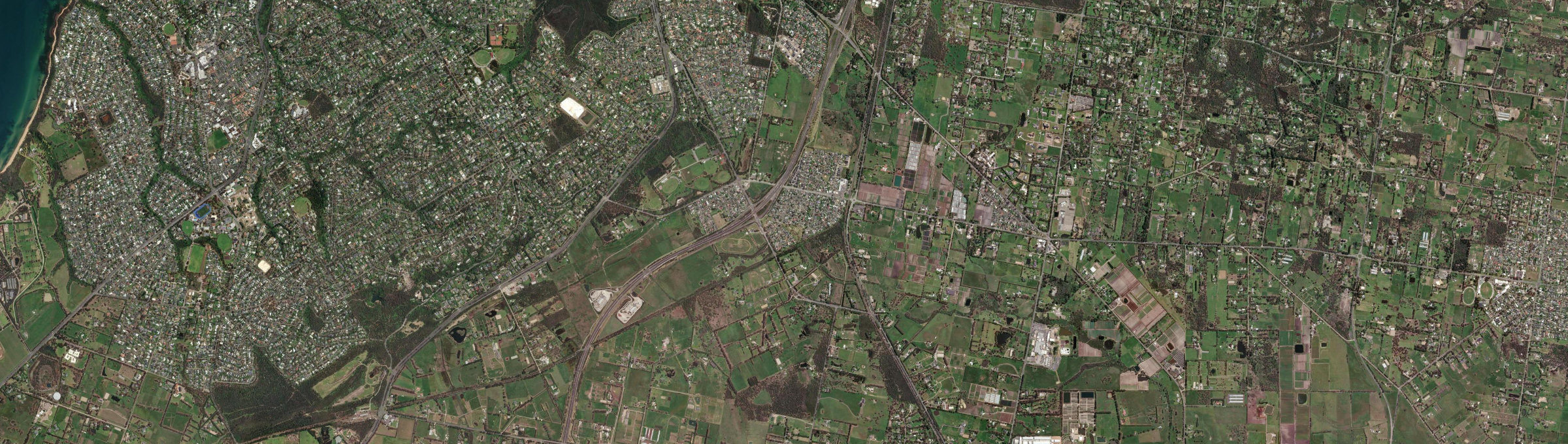 Aerial view of Baxter, VIC