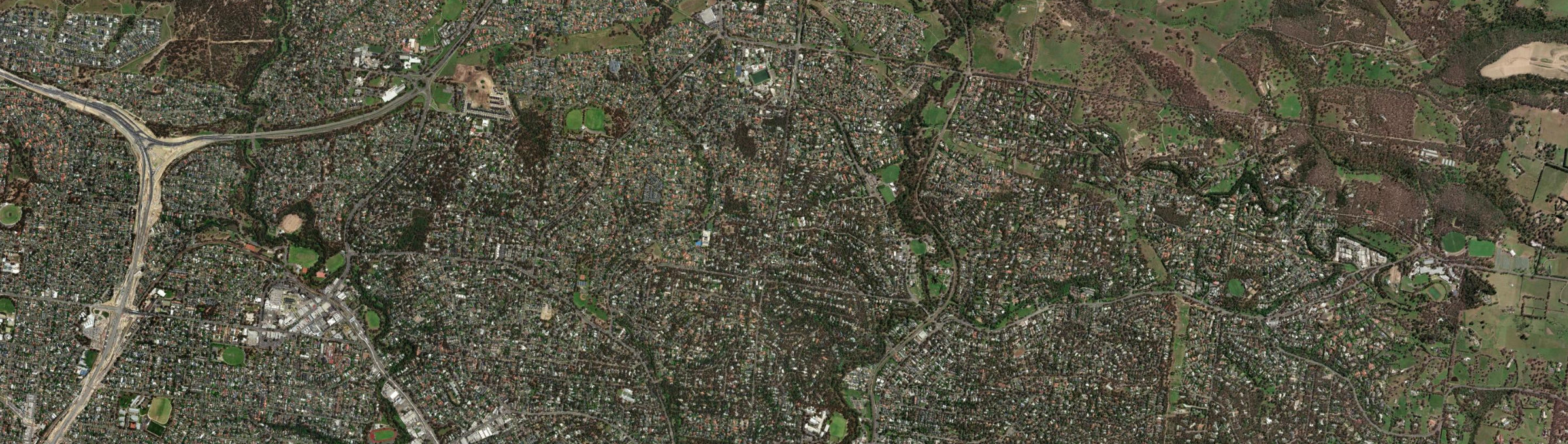 Aerial view of Eltham North, VIC