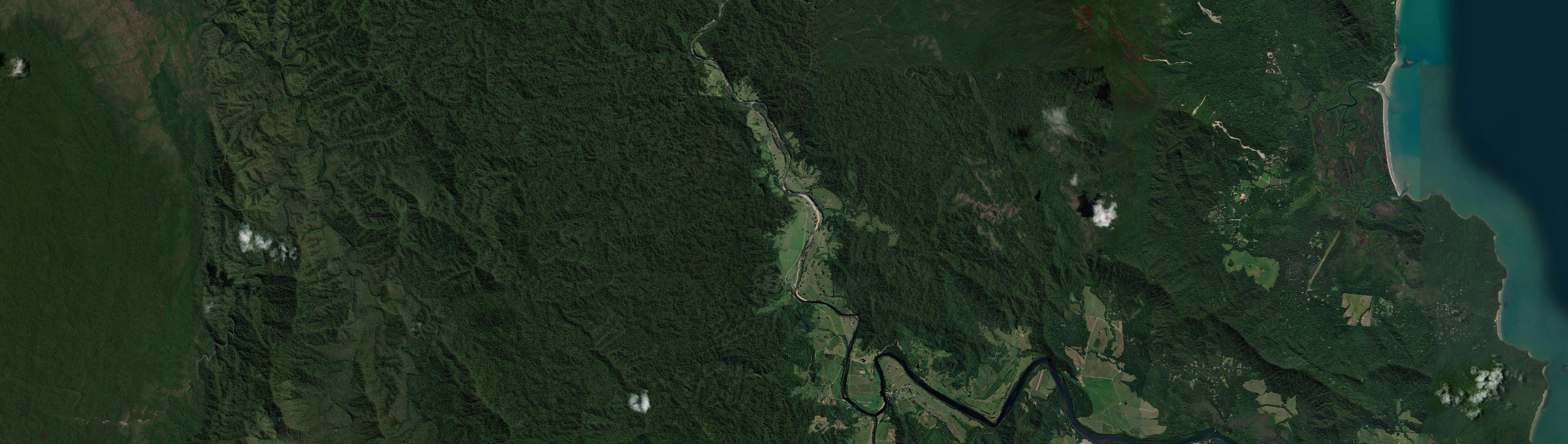 Aerial view of Upper Daintree, QLD