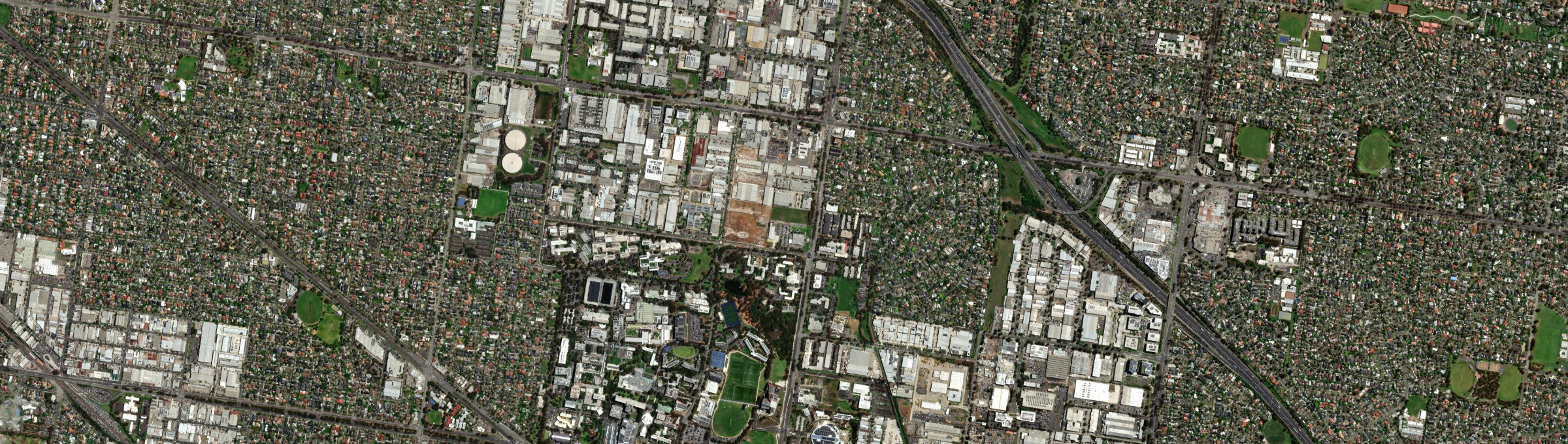 Aerial view of Notting Hill, VIC