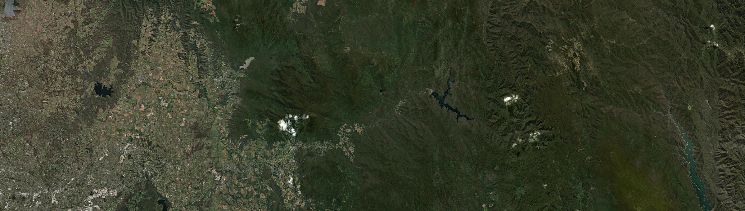 Aerial view of East Warburton, VIC